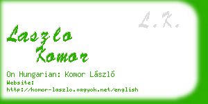 laszlo komor business card